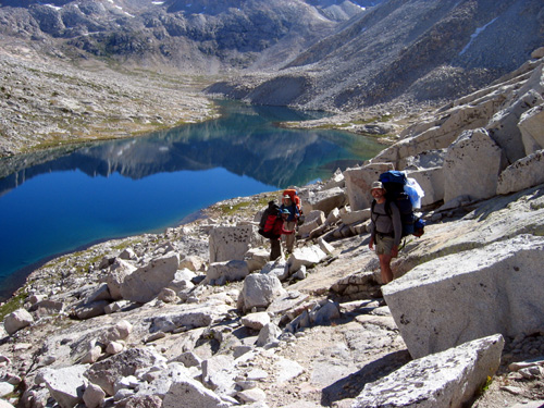 Climbing from Lake Italy ...