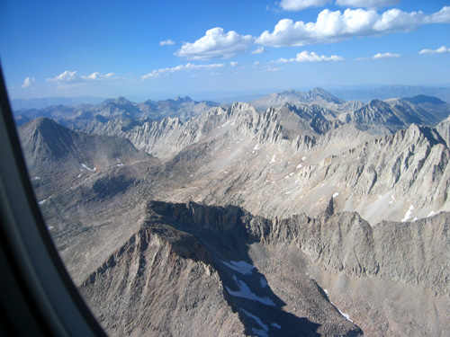 The crest from the air on the trip home