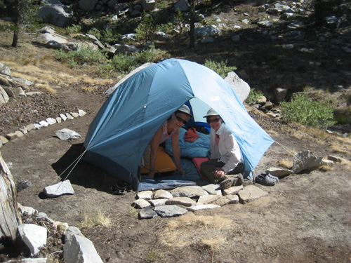 Patty Kert Dailey and Ann Waters' campsite