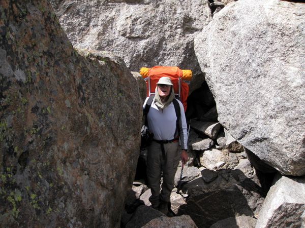 John Selling in the Grave Lake Boulder Field