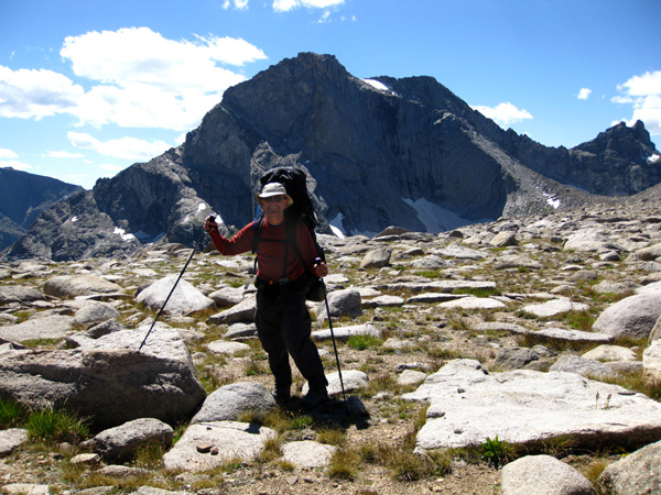 Bill Edwards fights winds on Lizard Head Plateau